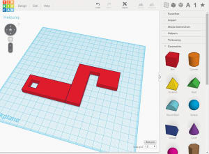 Modell in Tinkercad